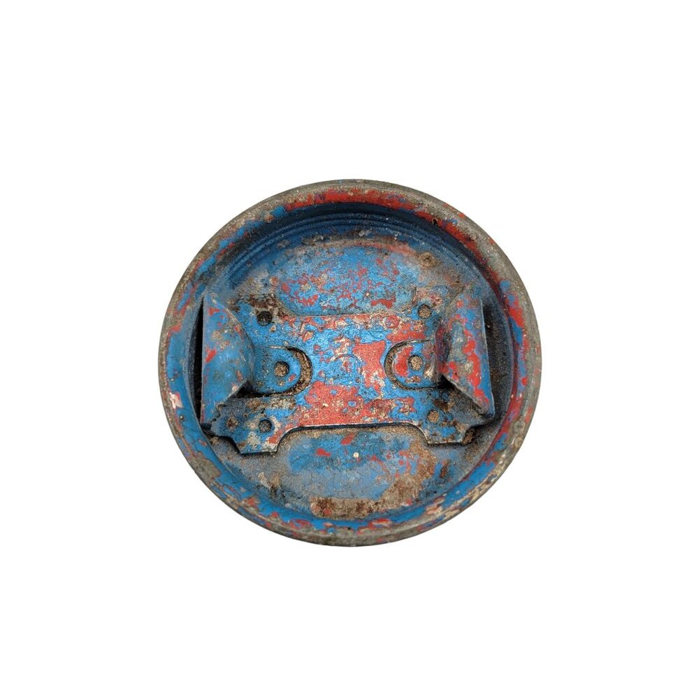Old Oil Gas Can Drum Cap Iron Screw On Off Vintage Petroleum